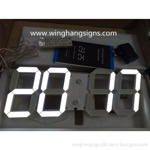 White LED 3D digital Clock 88:88:88